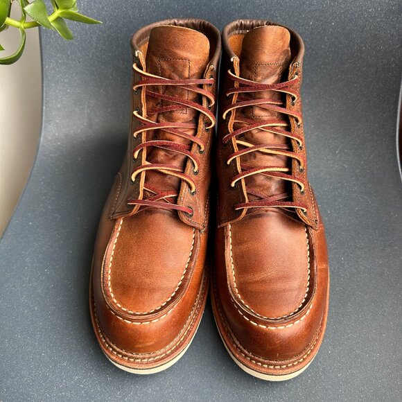 Red Wing Heritage 6" Classic Moc Toe Copper Rough & Tough Leather 1907 Men's 12D - Picture 2 of 12